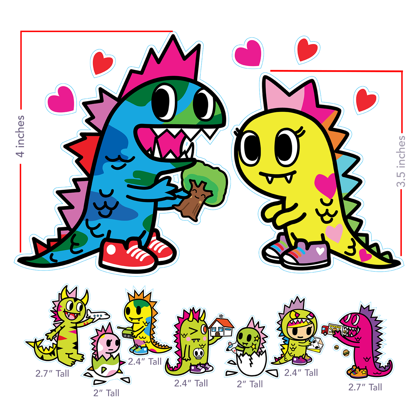 tokidoki Kaiju Monster Decals