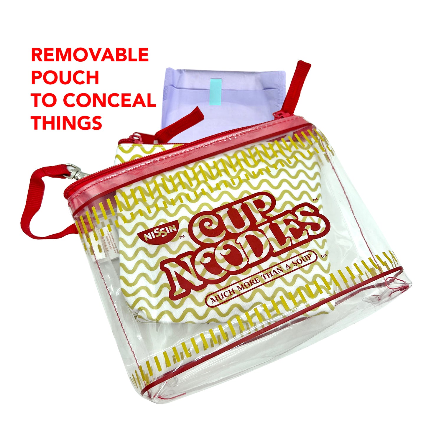 Nissin Cup Noodles 2pc Cosmetic Pouch - Clear