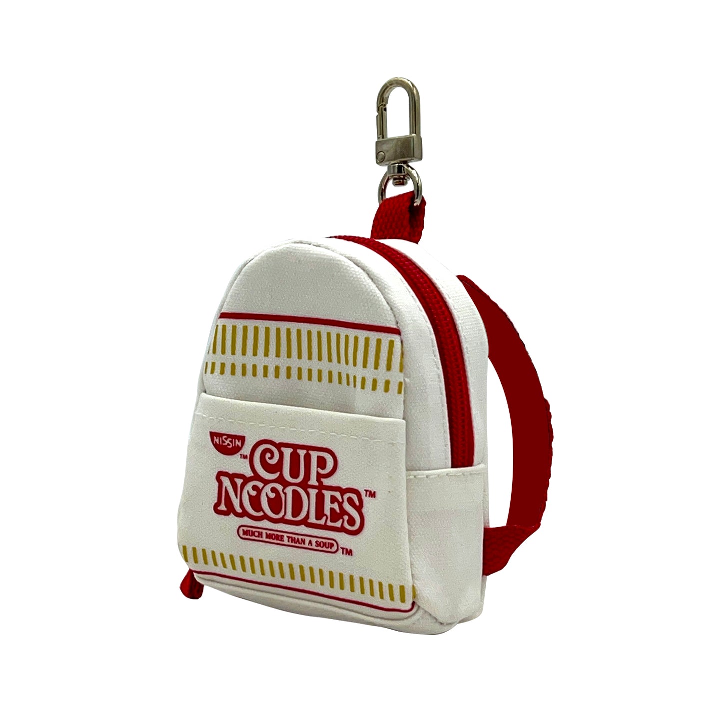 Nissin Cup Noodles Micro Backpack Keyring - White