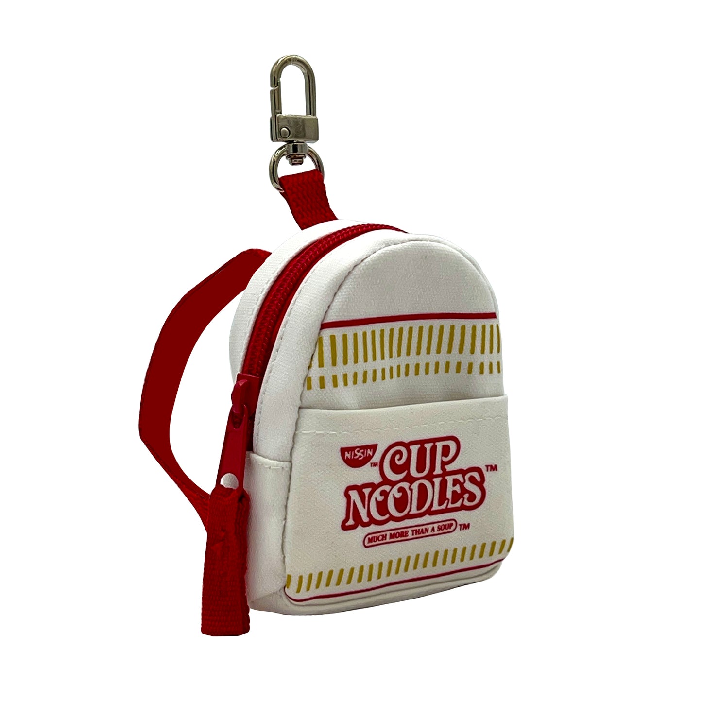 Nissin Cup Noodles Micro Backpack Keyring - White