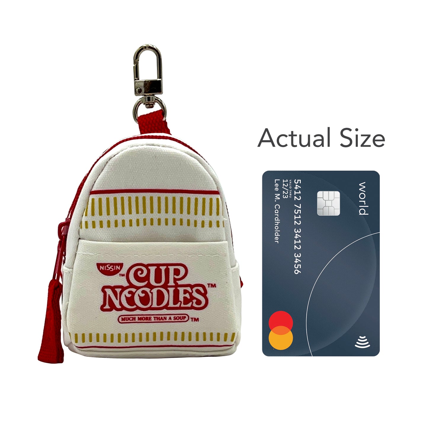 Nissin Cup Noodles Micro Backpack Keyring - White